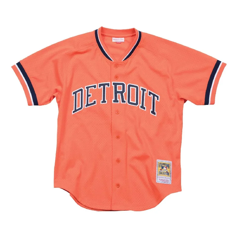 Design Perception Men's Alan Trammel Mlb Detroit Tigers 1993 Jersey In Orange