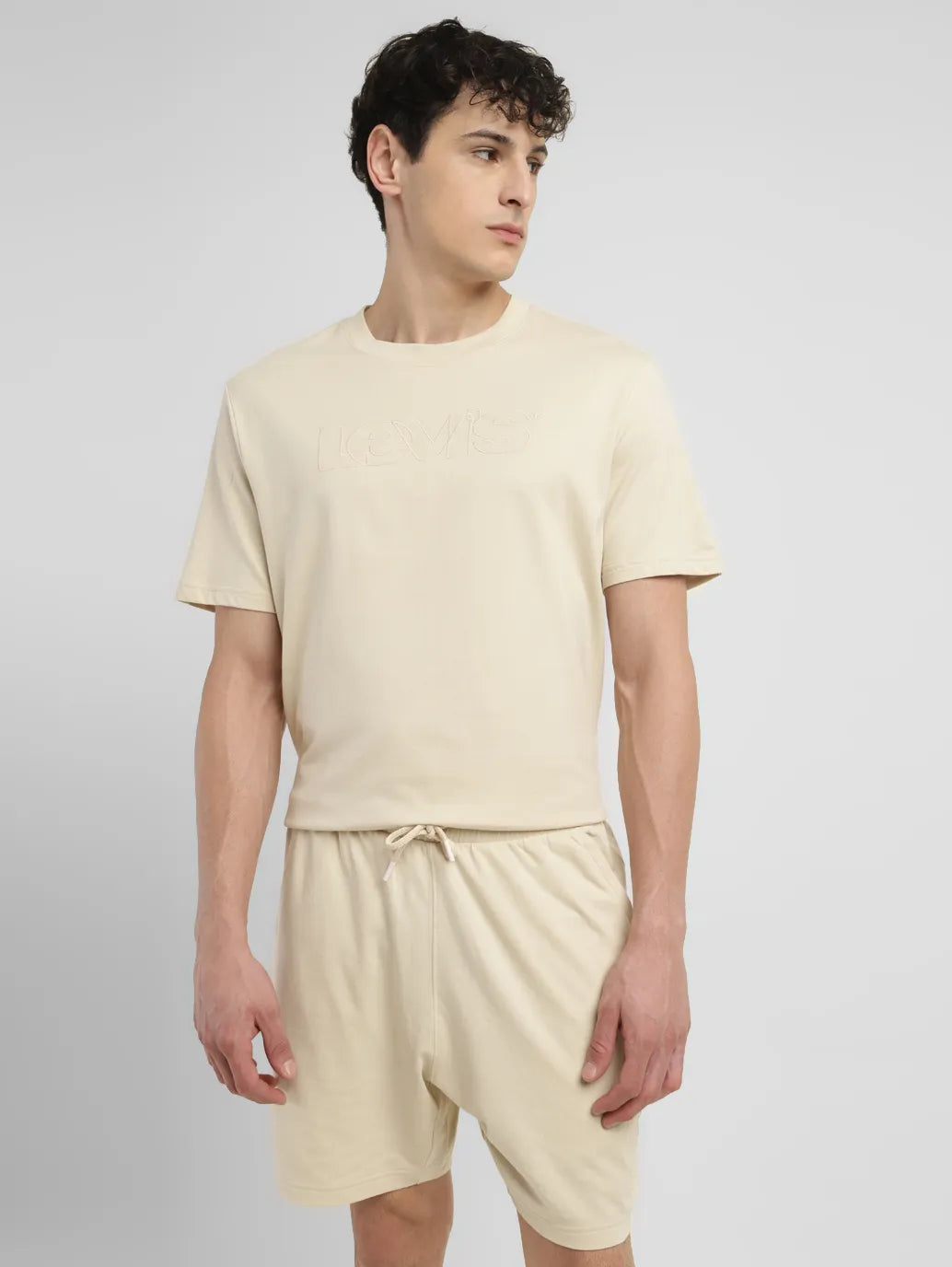 Effortless Wear Men's Brand Logo Crew Neck T-shirt