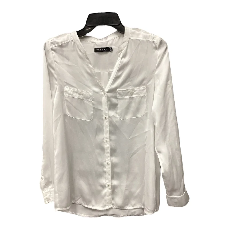 Basic Comfort Top Long Sleeve By Trouve In White, Size: Xs