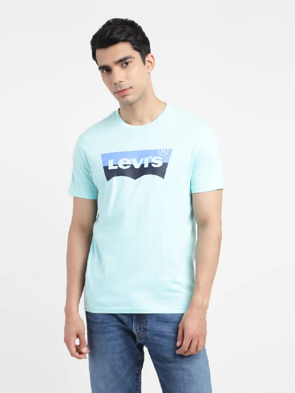 Romantic Data Men's Brand Logo Slim Fit T-shirt