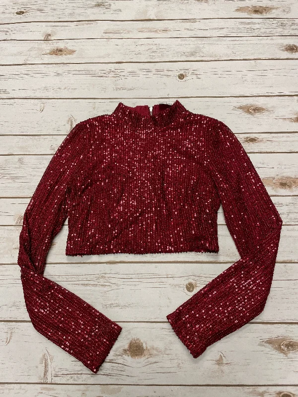 High-end Customization Top Long Sleeve By Lulus In Red, Size: M