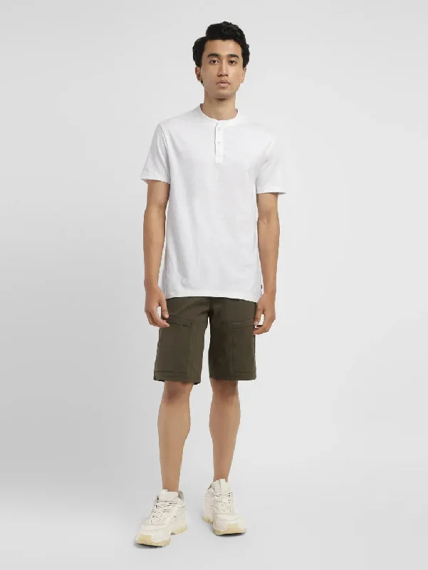 Cozy Footwear Men's Textured Slim Fit T-shirt