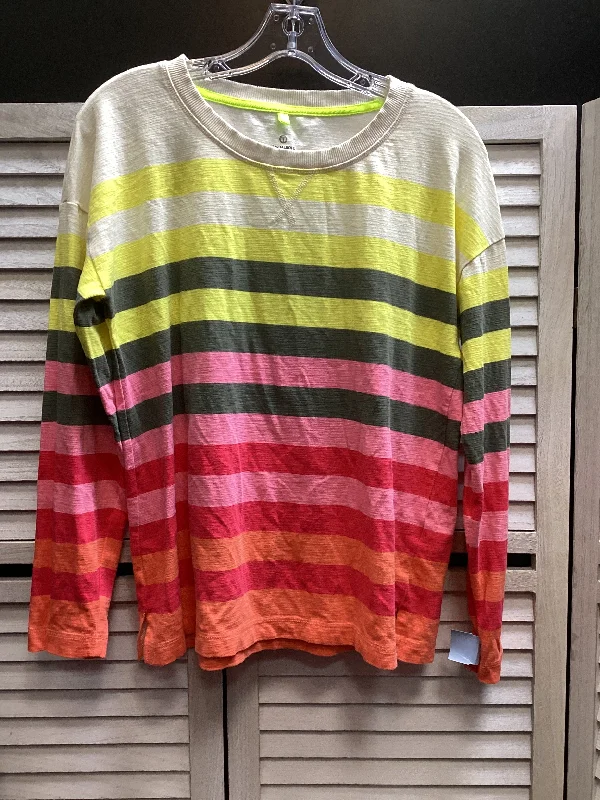Comfortable Fitwear Top Long Sleeve By Talbots In Striped Pattern, Size: S