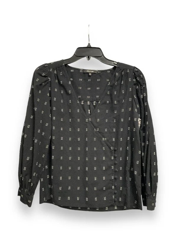 Short Design Top Long Sleeve By Madewell In Black & White, Size: Xs
