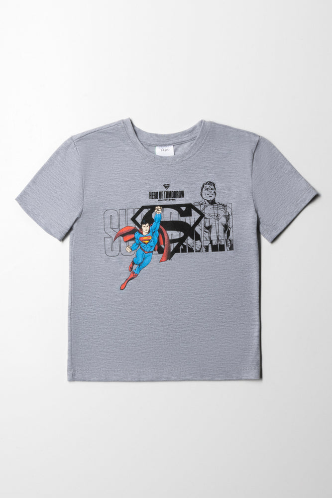 Relaxed Fashion Superman T-Shirt Grey