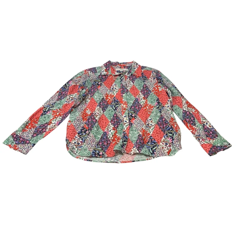 Innovative Design Top Long Sleeve By Loft In Multi-colored, Size: Sp