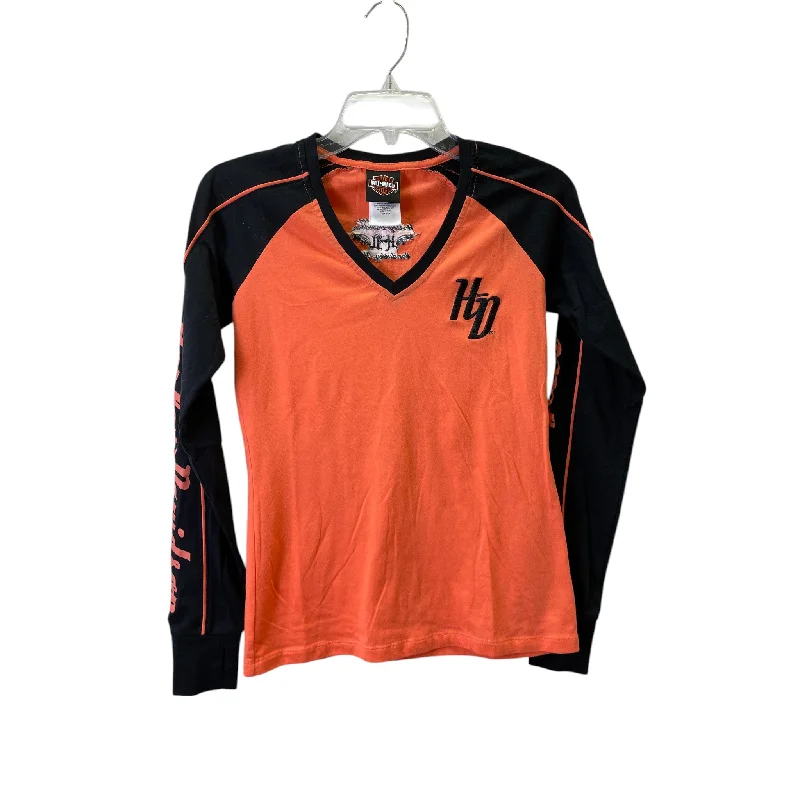 Relaxed Jackets Top Ls By Harley Davidson In Orange, Size:S