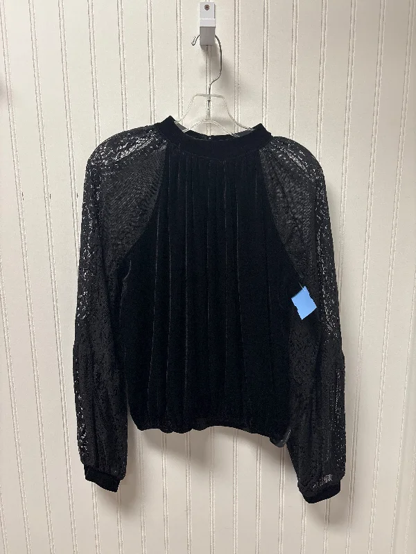 Relaxed Fashion Top Long Sleeve By Free People In Black, Size: Sp