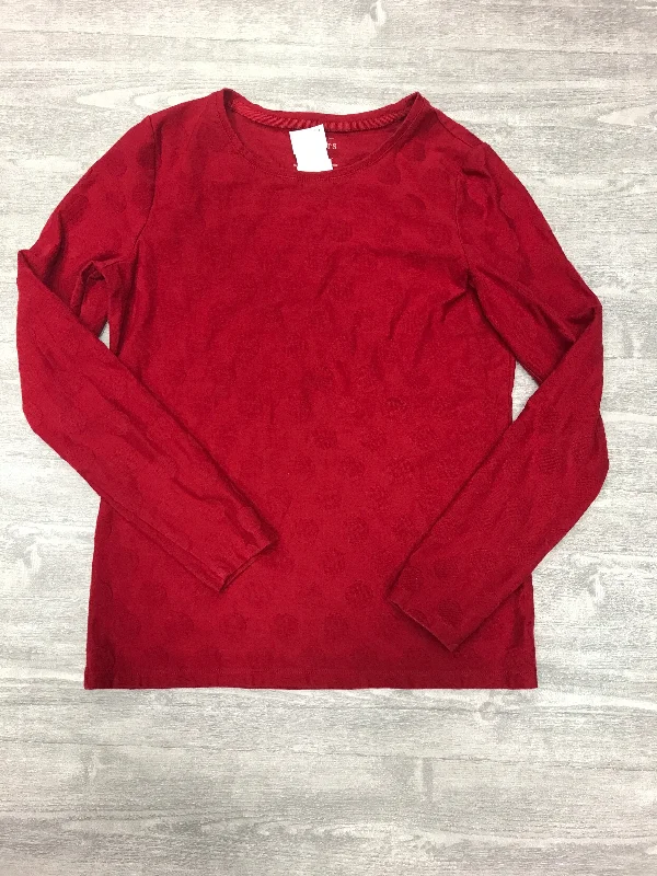 Light Dressing Top Long Sleeve By Talbots In Red, Size: Xs
