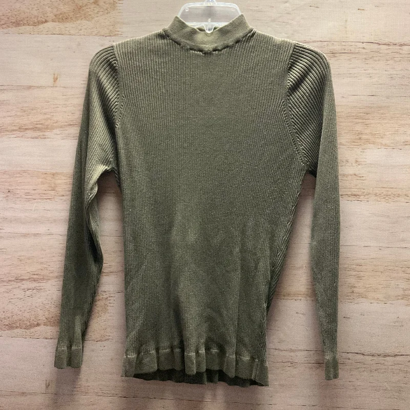 Elegant Fit Top Long Sleeve By Zara In Green, Size: L