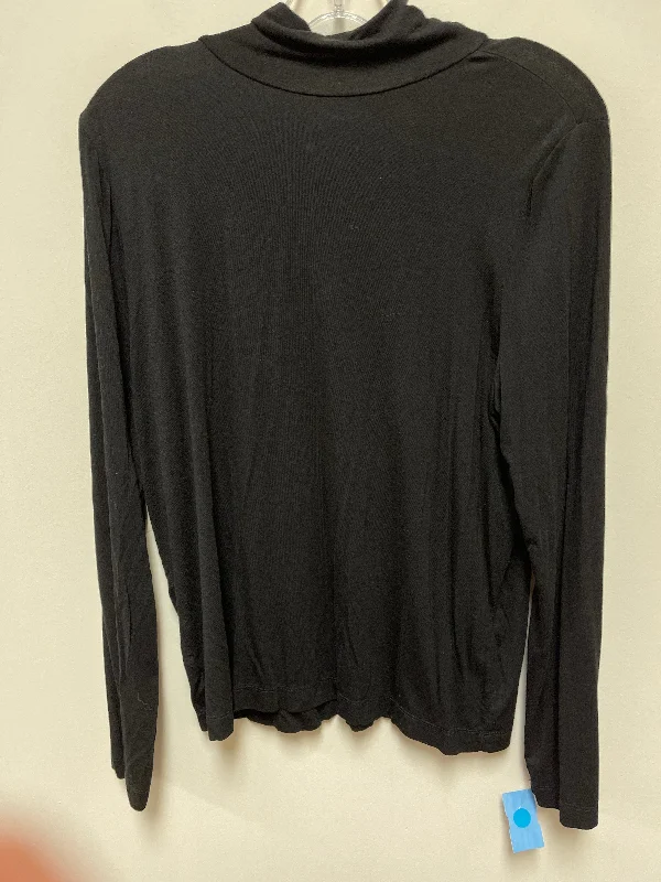 Luxury Fashion Top Long Sleeve By Loft In Black, Size: Xl
