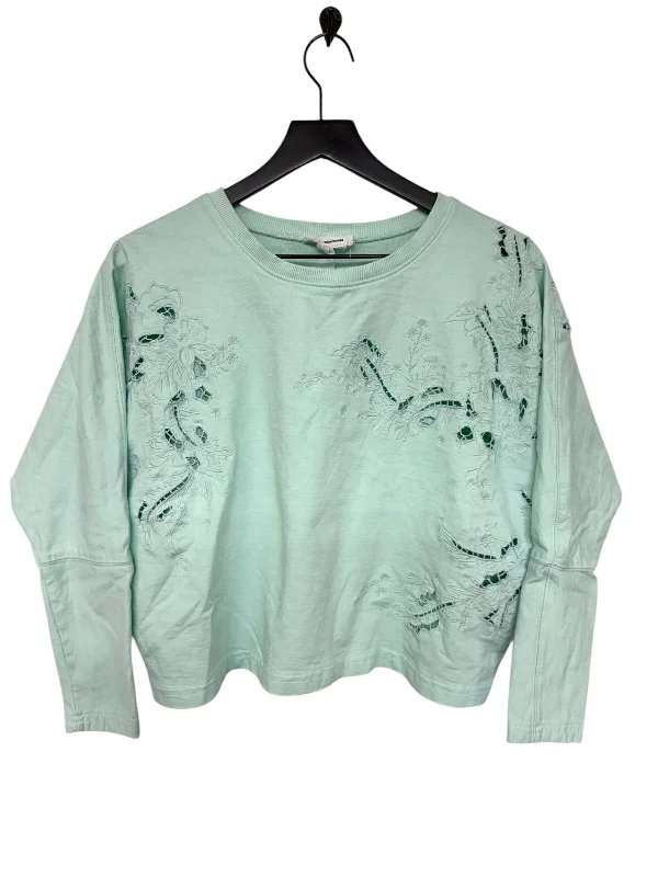 Chic Comfort Wear Top Long Sleeve By Anthropologie In Aqua, Size: Xs