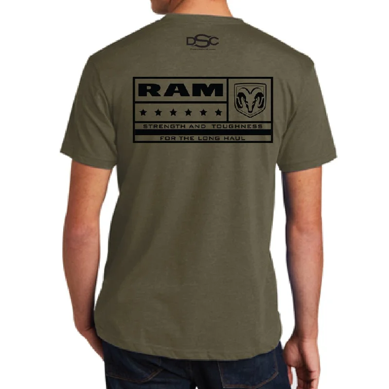 Warm Atmosphere Mens RAM Label T-shirt (Military Green)
