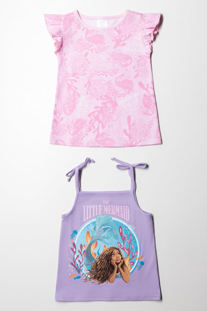 Soft Wear The Little Mermaid 2Pk Tshirt Purple