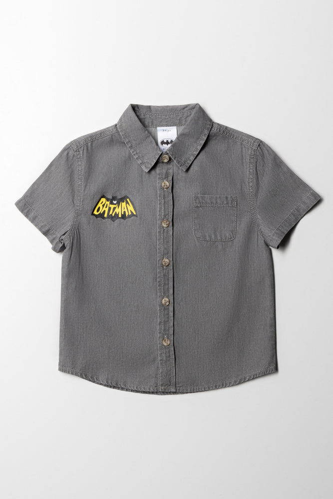 Relaxed Clothing Batman Denim Shirt Grey