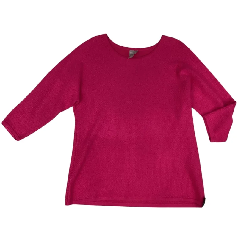 Advanced Customization Top 3/4 Sleeve By Chicos In Pink, Size: 1