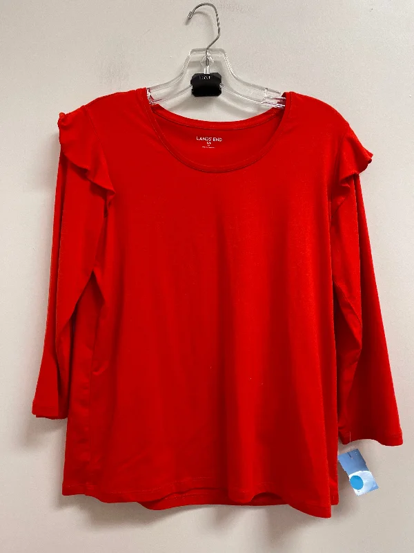 Personalized Wear Top Long Sleeve By Lands End In Red, Size: S