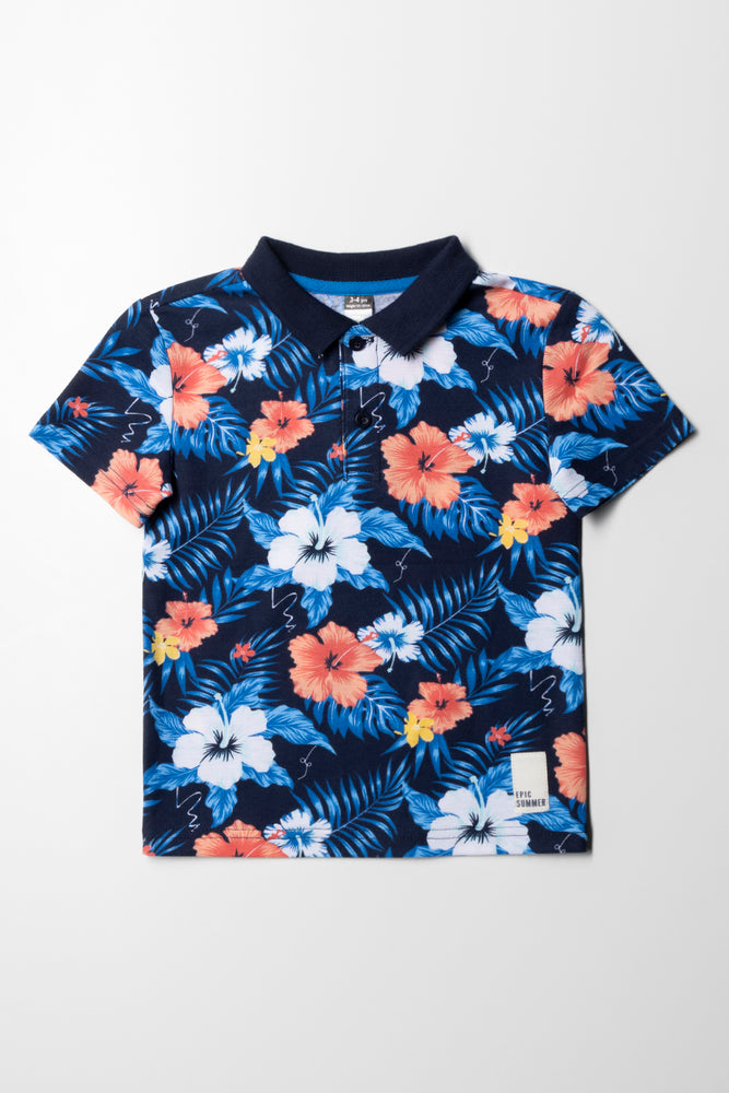 Cozy Lifestyle Short Sleeve Golfer Navy And Green