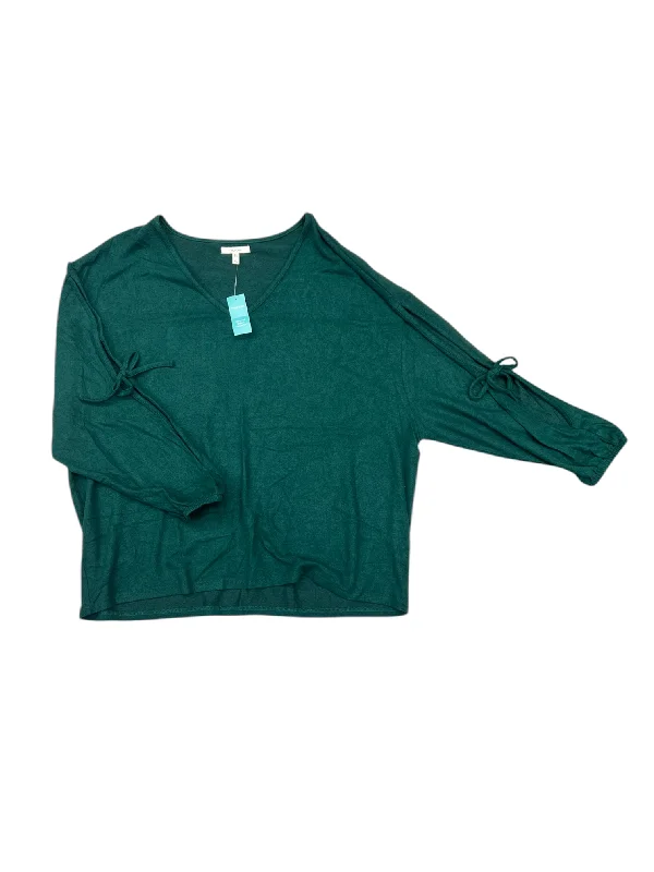 Free And Casual Top Long Sleeve By Maurices In Green, Size: Xl