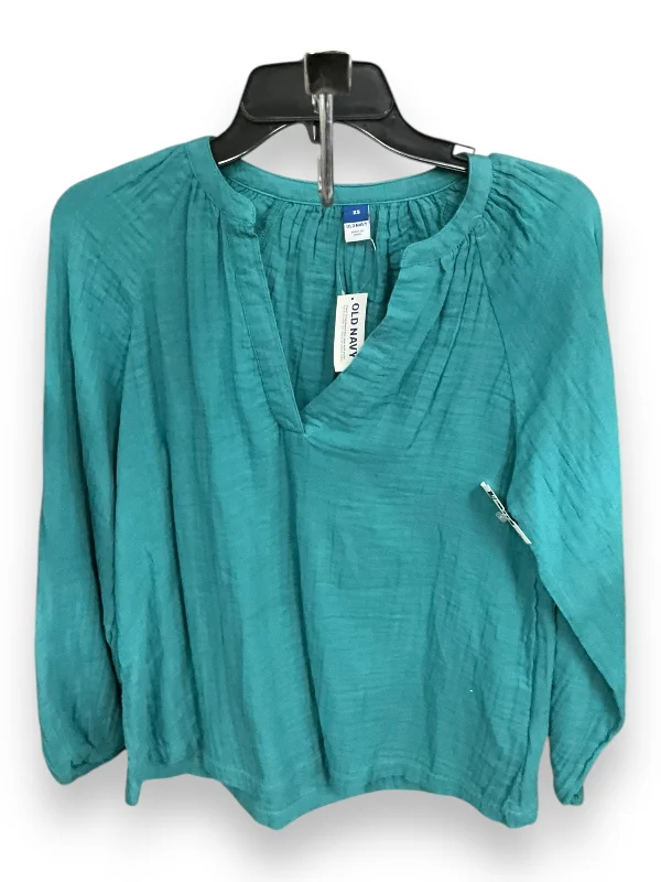 Summer Comfort Top Long Sleeve By Old Navy In Teal, Size: Xs