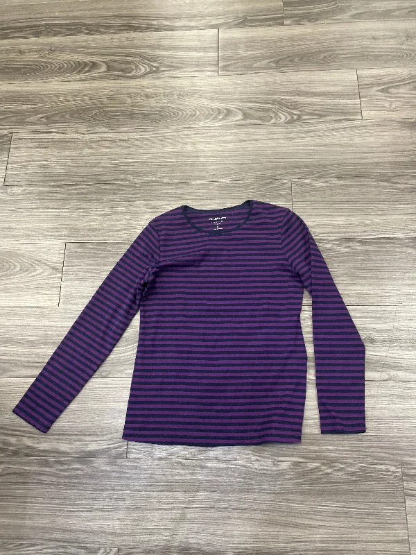 Warm Comfort Top Long Sleeve By Croft And Barrow In Striped Pattern, Size: S