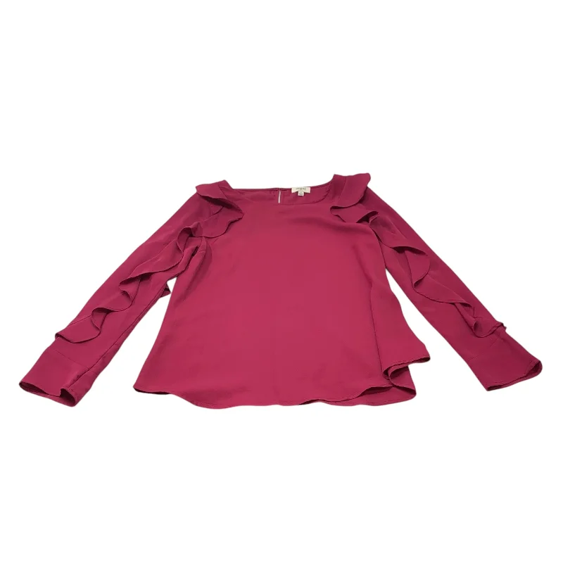 Classic Series Top Long Sleeve By Umgee In Purple, Size: S