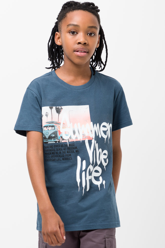 Cozy Layers Short Sleeve T-Shirt Blue