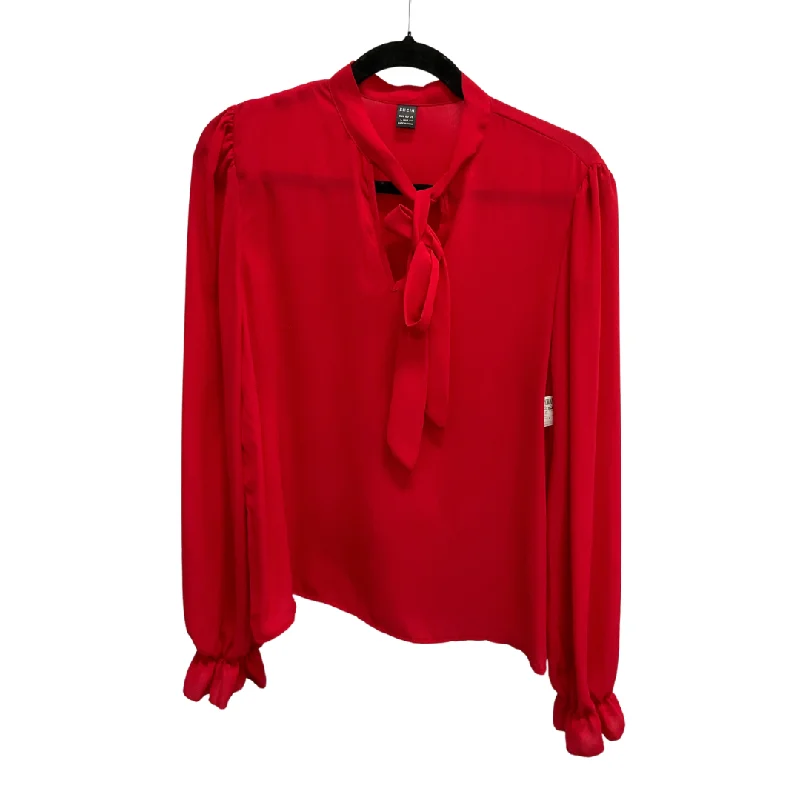 Versatile Items Top Long Sleeve By Shein In Red, Size: L
