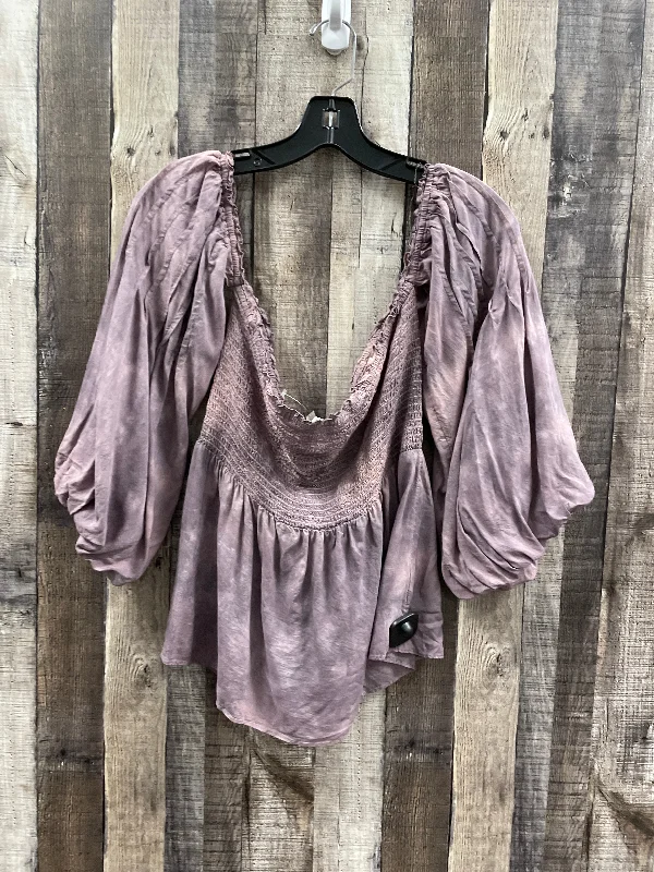 Chic Comfort Top Long Sleeve By American Eagle In Tie Dye Print, Size: Xl