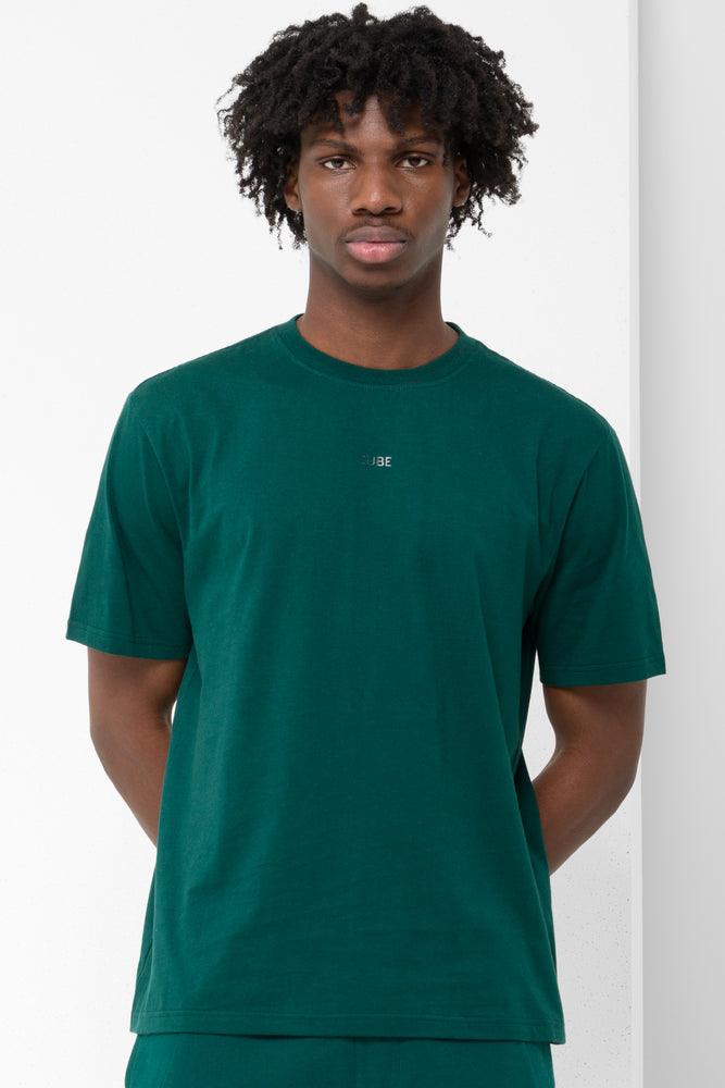 Simple Matching Short Sleeve T-Shirt Green