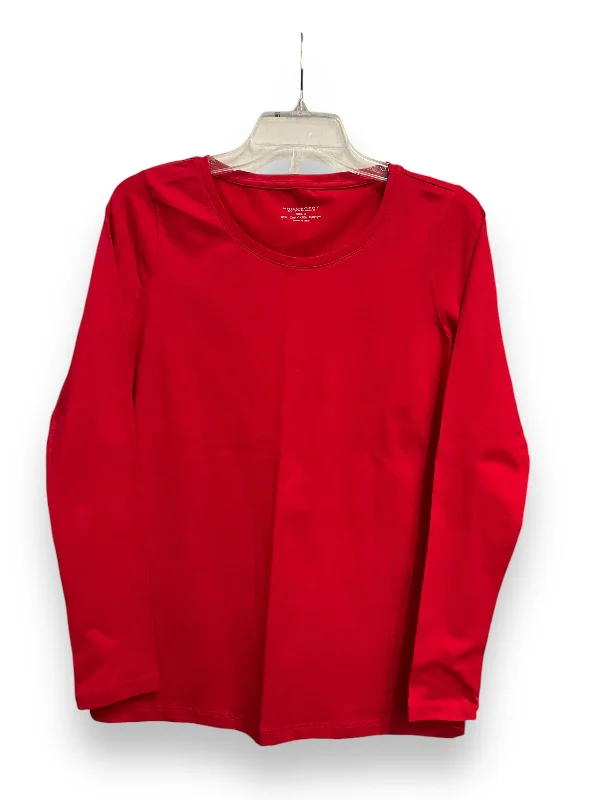 Casual Style Top Long Sleeve Basic By Philosophy In Red, Size: S