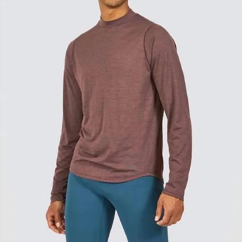 Avant-garde Design Men's Repeat Merino Long Sleeve Top In Huckleberry