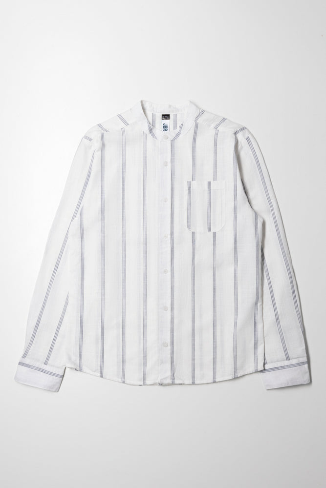 Editorial Design Long Sleeve Shirt Blue