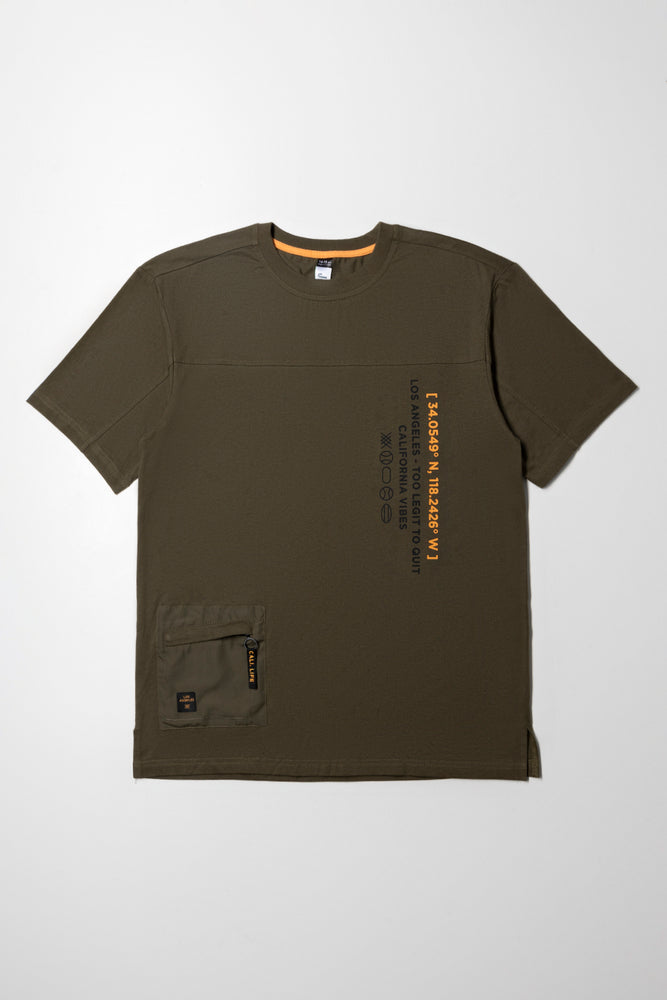 Fashionable Comfort Short Sleeve T-Shirt Dark Green