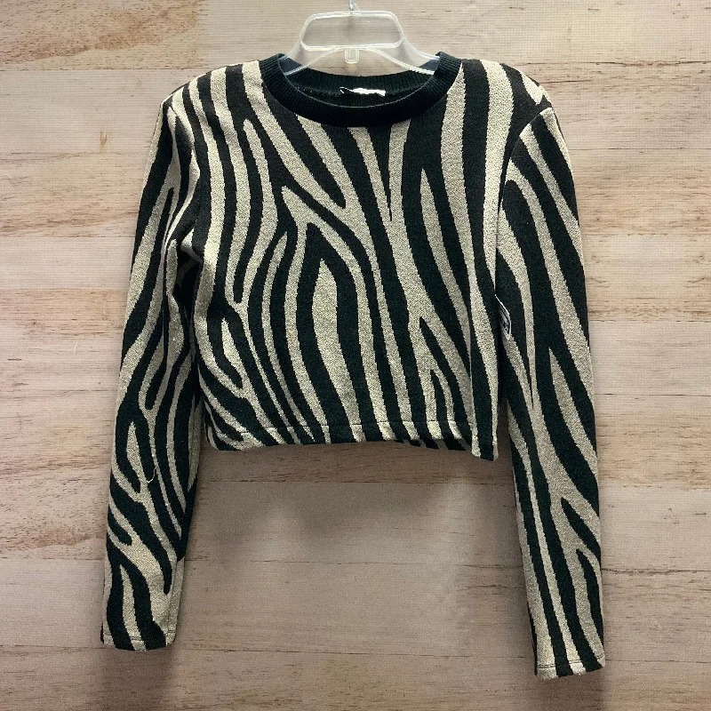 Easy-to-Wear Top Long Sleeve By Zara In Animal Print, Size: S