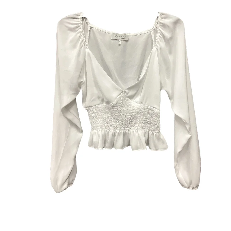 Comfy Chic Top Long Sleeve By Wayf In White, Size: Xs