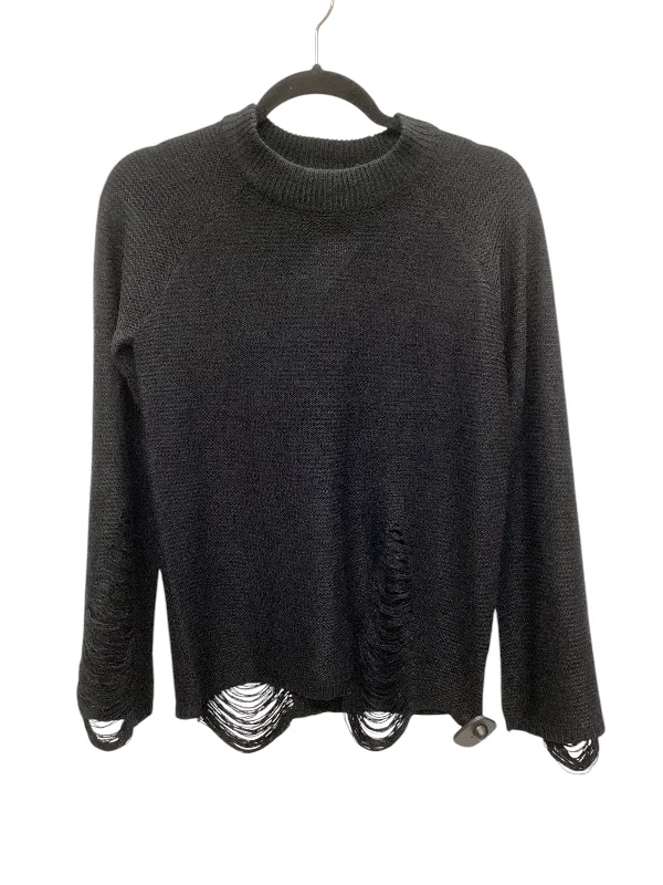 Light Fit Top Long Sleeve Basic By Say What In Black, Size: M