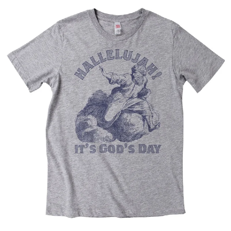 Sports Fashion Hallelujah It's God's Day Football T-Shirt