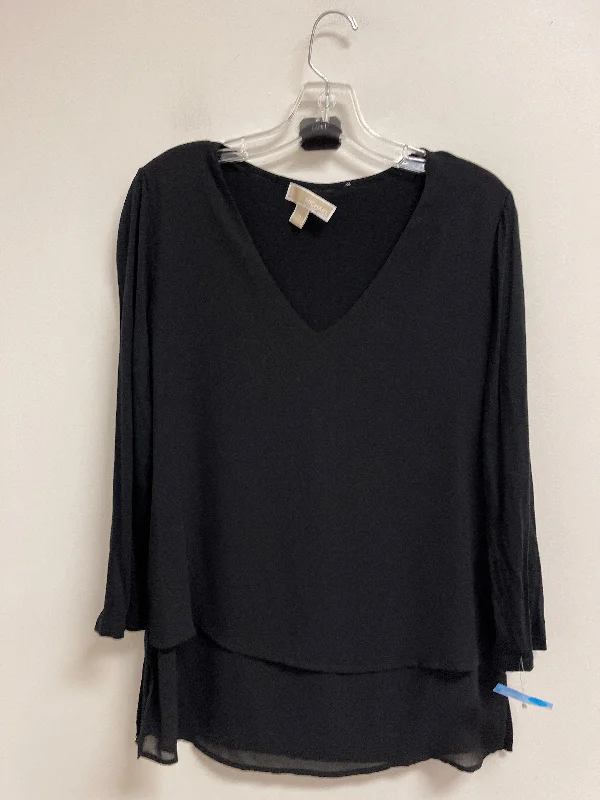 High Street Design Top Long Sleeve By Michael By Michael Kors In Black, Size: M