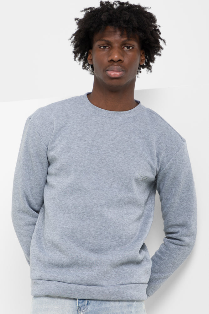 Classic Design Crew Neck Tracktop Grey