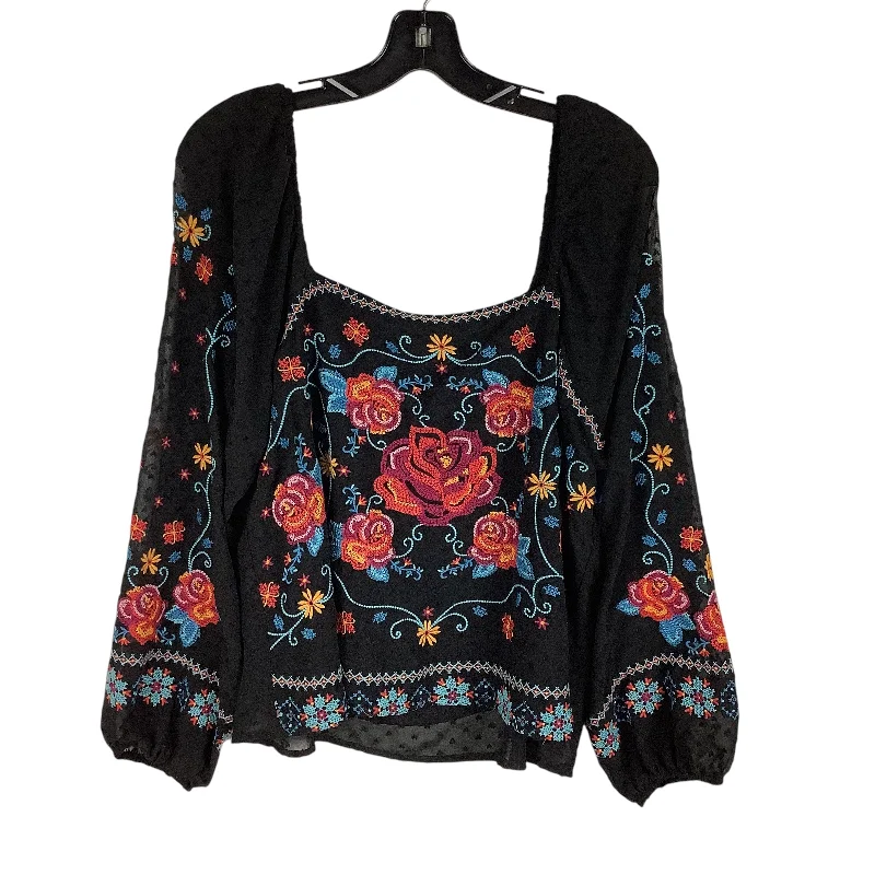 Versatile Casuals Top Long Sleeve By Savanna Jane In Black, Size: L