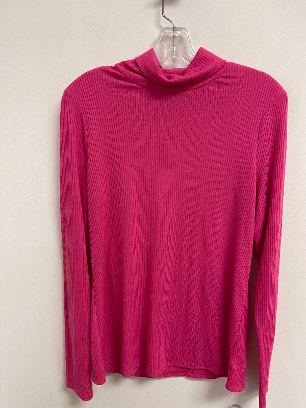 Celebrity Picks Top Long Sleeve By Crown And Ivy In Pink, Size: Xl