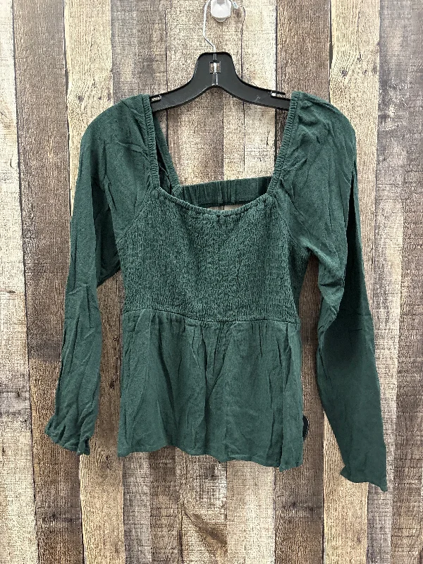 Personalized Design Top Long Sleeve By Old Navy In Green, Size: S