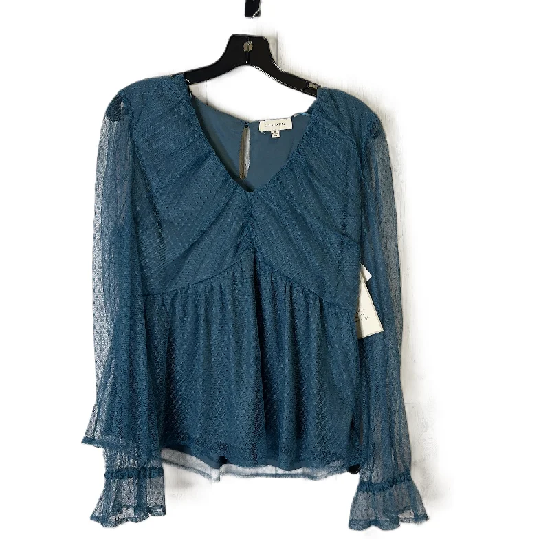 Cozy Fitting Top Long Sleeve By Clothes Mentor In Blue, Size: M