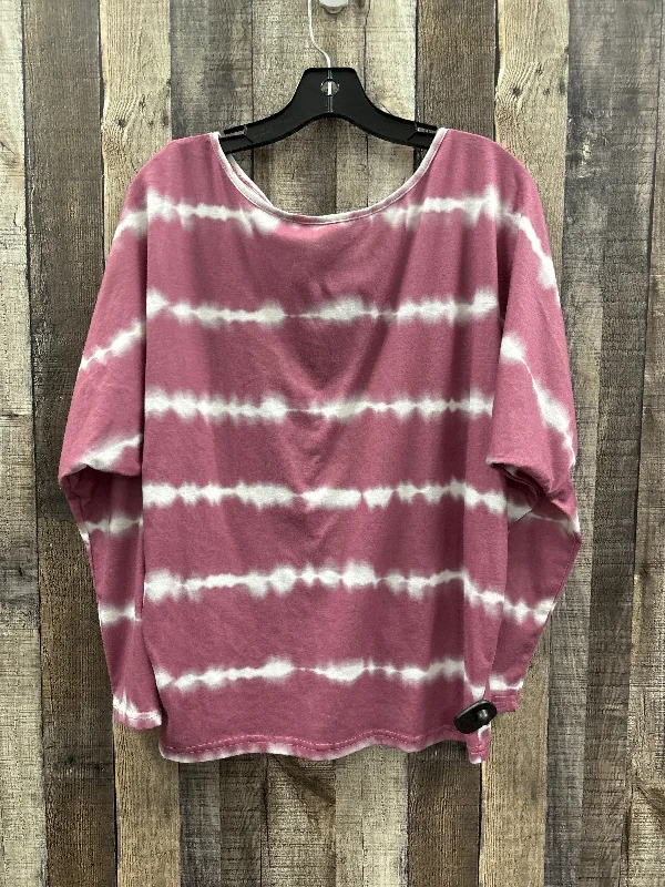 Simple Matching Top Long Sleeve By Shein In Purple, Size: M