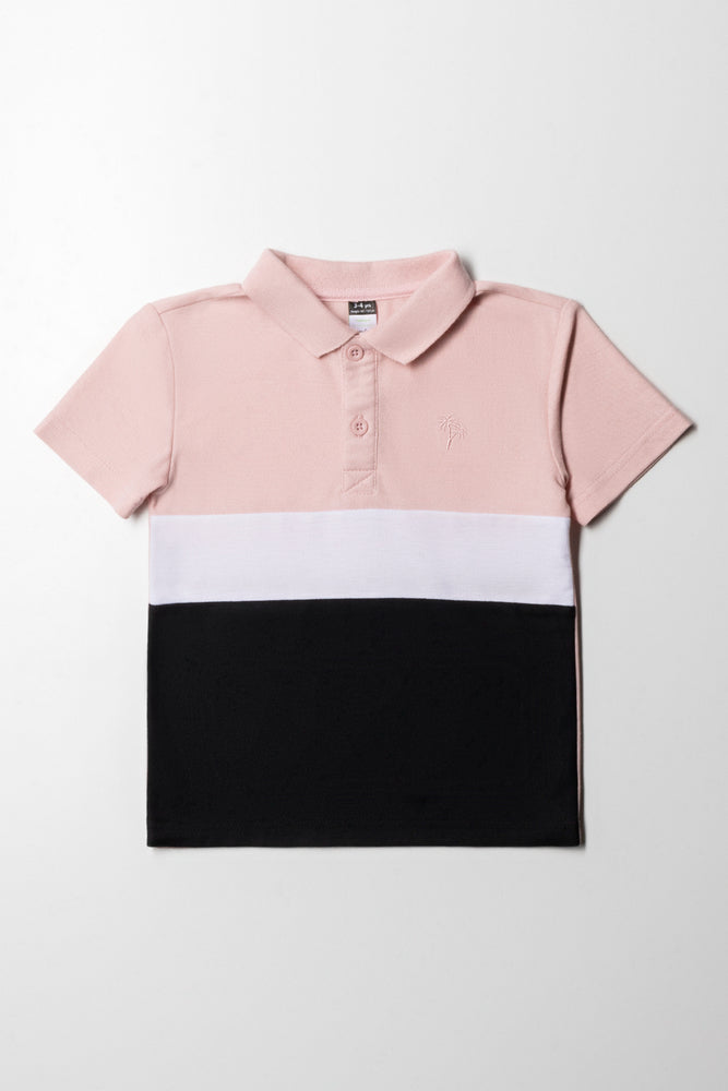 Soft Fabrics Colour block Golfer Dusty Pink