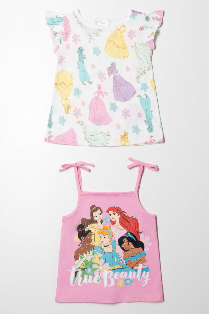 Casual Chic Wear Disney Princess 2 Pack   Tshirt Pink