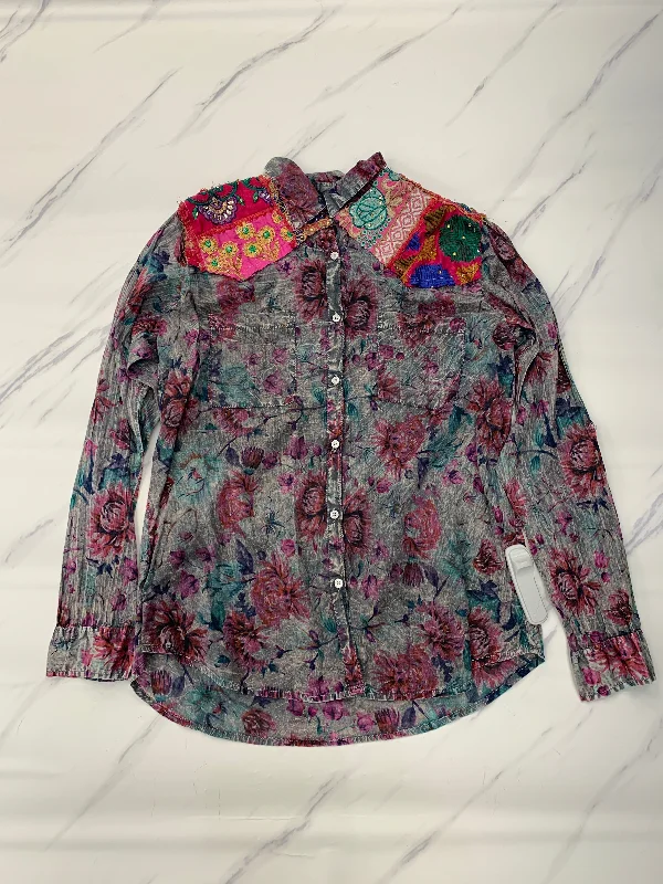 Classic Color Top Long Sleeve By Cmc In Multi-colored, Size: L