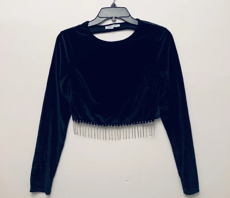 Celebrity Style Top Long Sleeve By Clothes Mentor In Black, Size: S