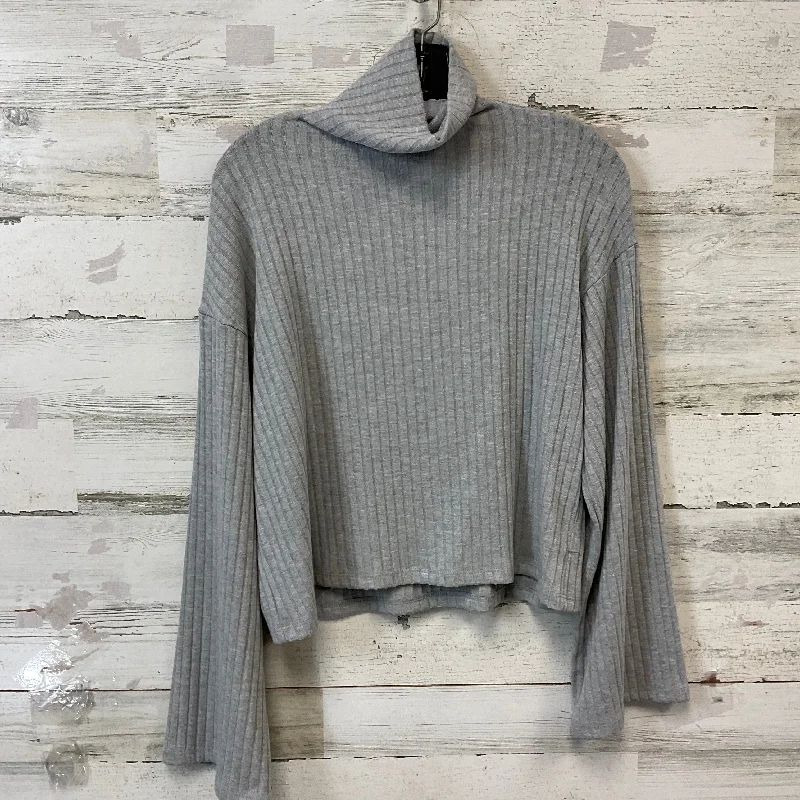Lounge Chic Top Long Sleeve By ENZA COSTA In Grey, Size: S